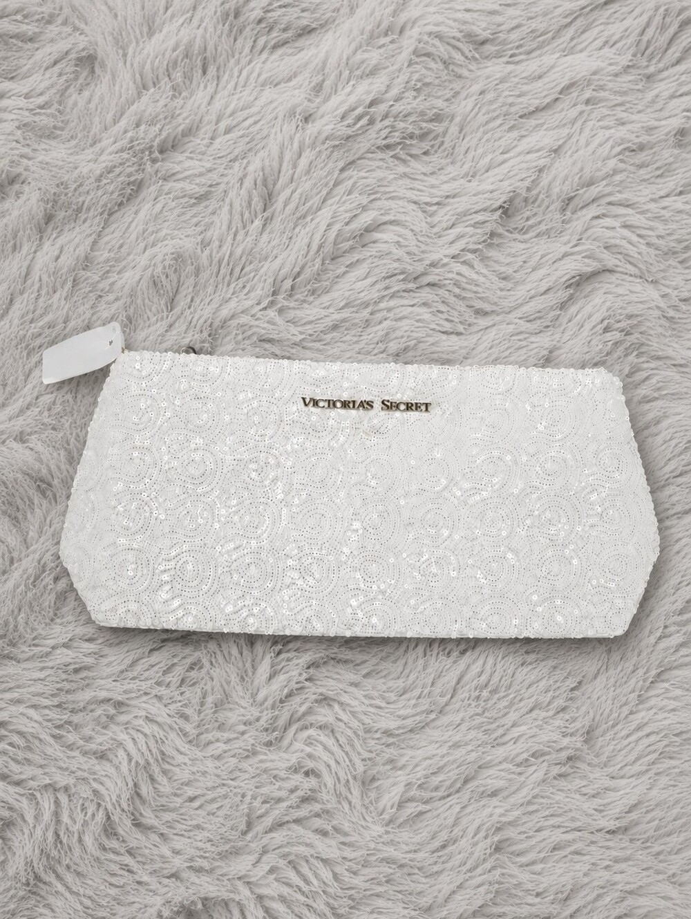 •Victoria's Secret White Sequin Clutch